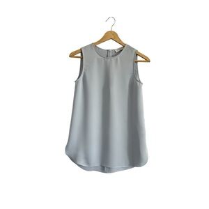 Babaton Powder Blue High Low Sleeveless Blouse XXS